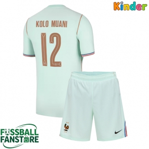 Frankreich Randal Kolo Muani #12 Replik Auswärtstrikot Kinder WM 2026 Kurzarm (+ Kurze Hosen)